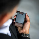 PROOF Wallet | The Founder | Top Grain Bomber Leather & Dark Gunmetal